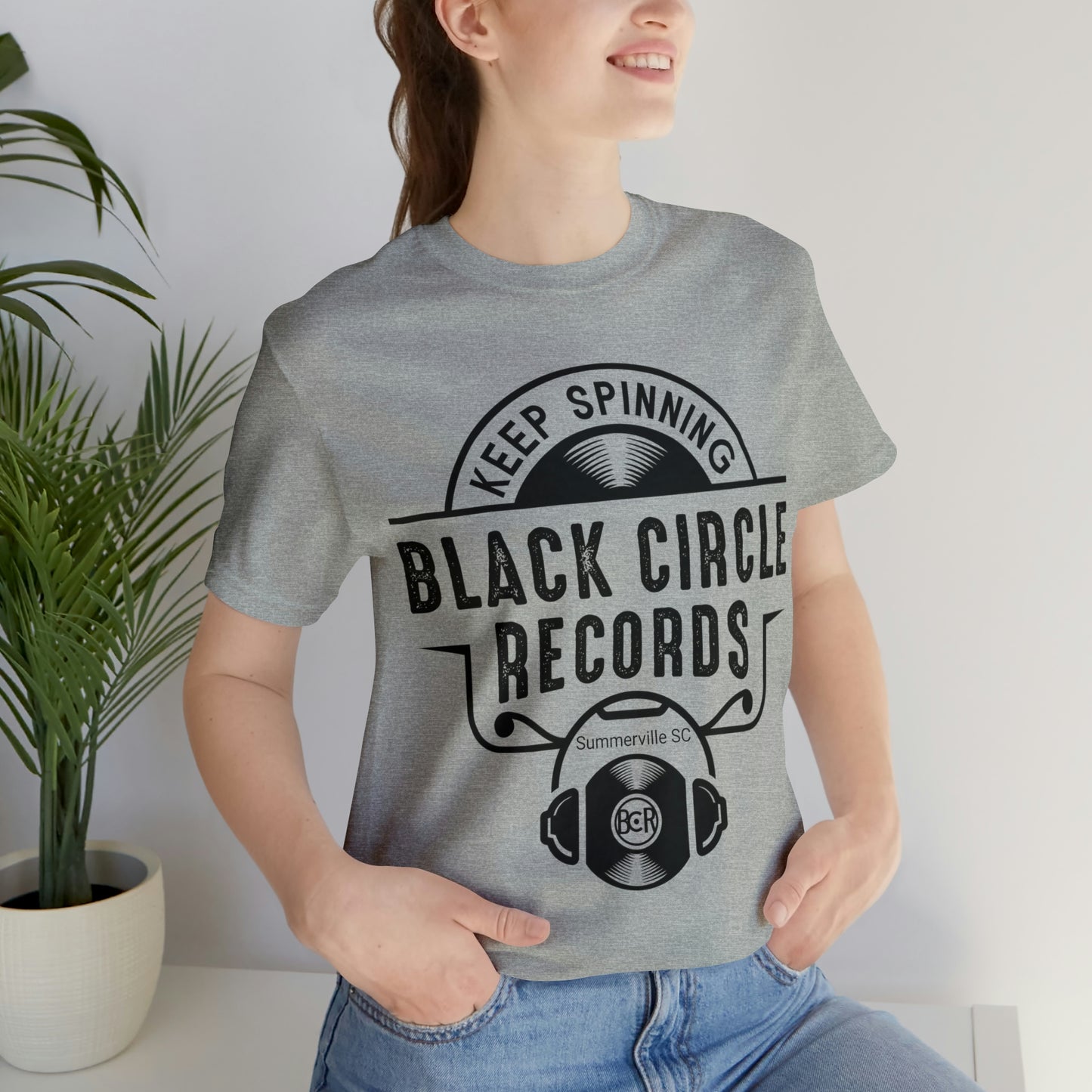 Black Circle Records - Record Store T-Shirt Keep Spinning Vinyl Collection