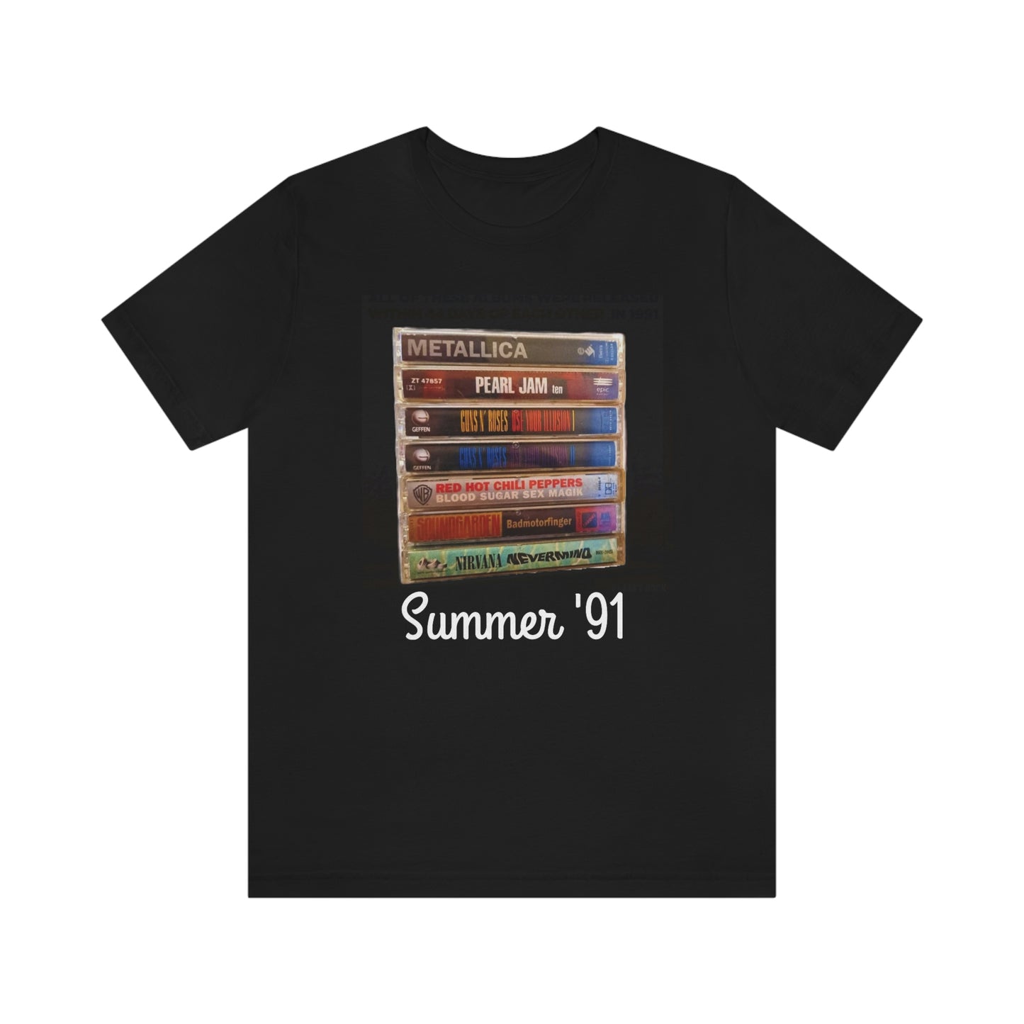 Summer '91 Cassette T-Shirt Rock Metal Grunge Retro